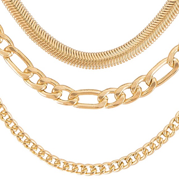 Brand new layered gold necklace - Picture 3 of 4